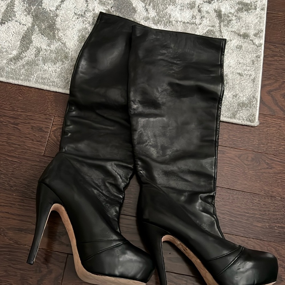 Lamb knee high boots
